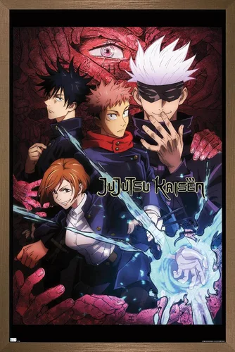 Vista 11 de Jujutsu Kaisen - Póster de pared inglés de una hoja, 22.4 pulgadas de largo x 14.7 pulgadas de ancho, versión premium sin marco