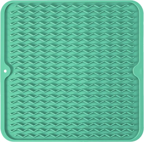 Vista 8 de Tapete de silicona para secado de platos para múltiples usos, fácil de limpiar, ecológico, tapete escurridor de platos resistente al calor
