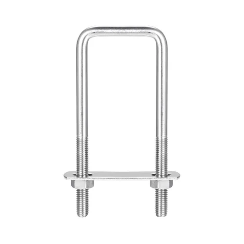 Vista 9 de uxcell Pernos en U cuadrados, 2 juegos 37mm (1.46") de ancho interno 70mm de longitud M6, perno de abrazadera en U de acero inoxidable 304