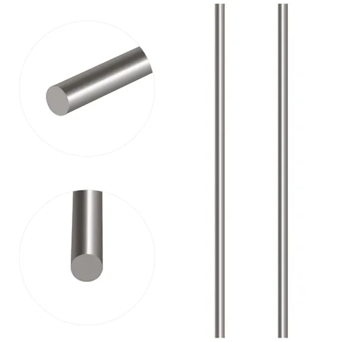 Vista 8 de Glarks 6 barras de varilla de eje redondo de metal recto de aluminio de 0.118 in x 11.811 in para bricolaje modelo de automóvil RC, helicóptero RC