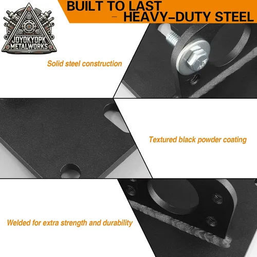 Vista 5 de LS - Placa elevadora de motor SBC BBC compatible con Ford 2,4 barriles Holley Spread Bore Carb placa de elevación universal del motor, negro