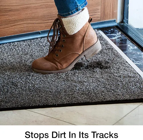 Vista 4 de Eurow Trek N' Clean - Tapete de tracción de microfibra suave y afelpada, súper absorbente, de secado rápido, tapete antideslizante para entrada