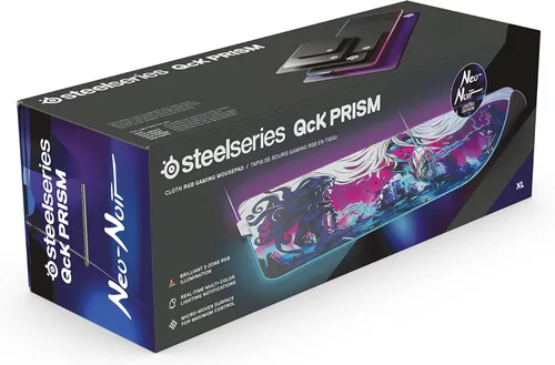 Vista 7 de SteelSeries QcK Prism - Alfombrilla de mouse para juegos - Iluminación RGB de 2 zonas - Iluminación de eventos en tiempo real - Optimizada