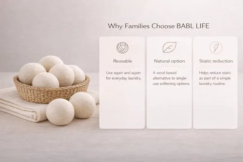 Vista 6 de Bolas de Secado de Lana - Paquete de 6, Suavizante de Tela Natural Premium Reutilizable de Nueva Zelanda, Ahorra Tiempo de Secado, Hecho a Mano