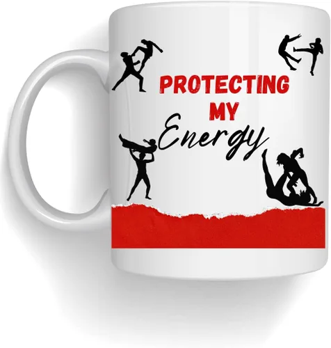 Protecting Energy Mug, Office Mug, Zine Mug, Funny Mug, Humor Mug, houmous Mug, Funny Drinkware, Gag gift