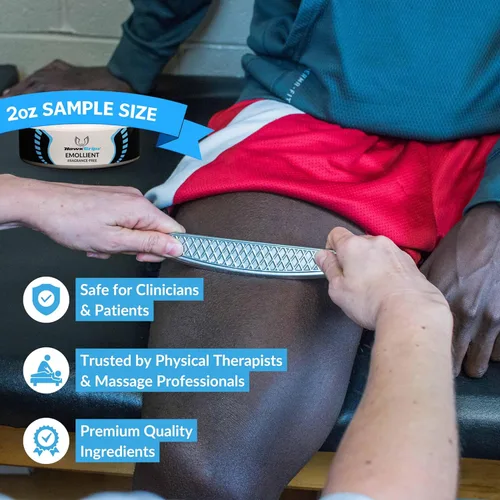 Vista 4 de HawkGrips Emoliente de masaje sin perfume, fórmula vegana a base de aceite con manteca de karité para técnicas IASTM y tejidos blandos, lubricación