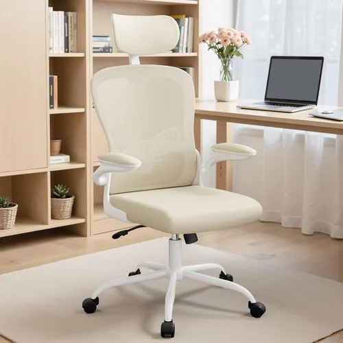 Vista 8 de Furmax Silla de oficina ergonómica ejecutiva con respaldo alto para computadora con reposacabezas 3D, reposabrazos de apoyo lumbar ajustables