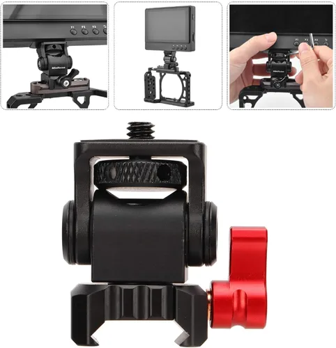 Vista 2 de Soporte de montaje para cámara universal de 14 pulgadas con rosca de montaje en campo con liberación rápida para abrazadera de riel, rotación de 360