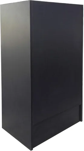 Vista 5 de FixtureDisplays® Soporte negro para caja registradora con estante de almacenamiento ajustable 119721