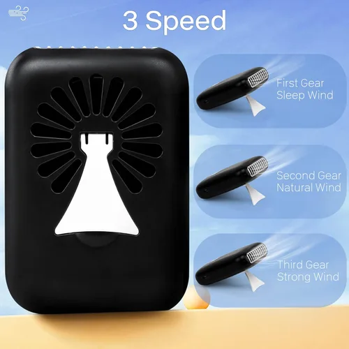 Vista 2 de Buqikma Mini ventilador de pestañas para extensión de pestañas, secador de pestañas portátil, ventilador de pestañas USB recargable de mano con 3