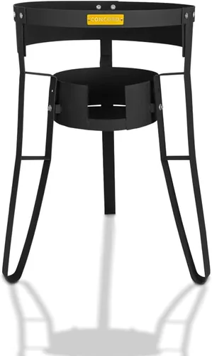 Concord Soporte para Comal de Acero con Recubrimiento en Polvo de 30" con Estante de Montaje de Quemador Ajustable. Ideal para Discada, Vendedores