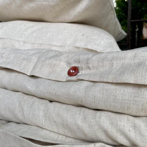 Vista 5 de Hemp Duvet Cover with Ruffles 1pc - only Duvet Cover (EU King 220x220 cm)