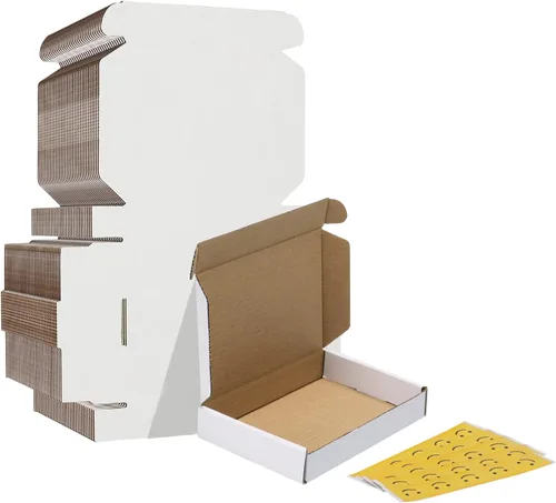 Vista 51 de HORLIMER - Juego de 50 cajas de envío de 4x3x2, caja de cartón corrugado marrón para embalaje de pequeñas empresas