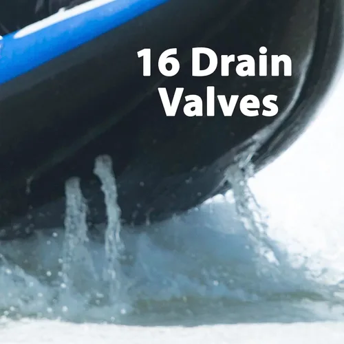 Vista 5 de Sea Eagle 420X Explorer - Kayak inflable - pesca, excursión, camping, exploración y riego blanco, auto-fianza, skeg extraíble, piso de punto de caída