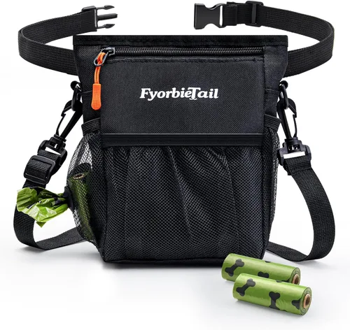 Bolsa de golosinas para perros, bolsa de entrenamiento impermeable para perros de 4 tazas, manos libres, 3 formas de llevar, cierre magnético,