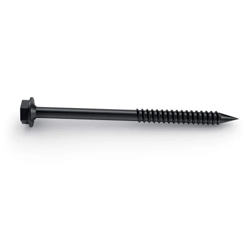 Vista 5 de OZCO Tornillos para madera 1/4" x 1-3/4" acero recubierto epoxi negro 25 piezas 56625