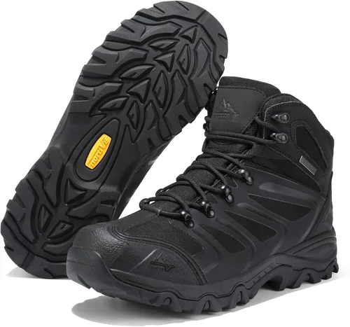 Vista 3 de NORTIV 8 - Botas de senderismo para hombre, impermeables, ligeras, para exteriores, mochileros, senderismo