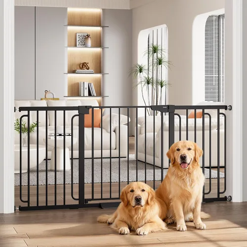 Vista 25 de Cumbor Puerta para bebés de 29.7 a 46 pulgadas para escaleras, ganadora de los premios Mom's Choice Awards - Puerta para perros con cierre