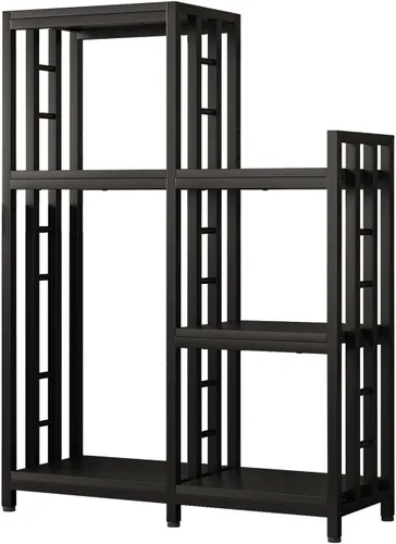 Vista 4 de Soporte para microondas de 6 niveles, estante independiente para hornear de cocina, estante de altura ajustable, estante para especias, mini nevera