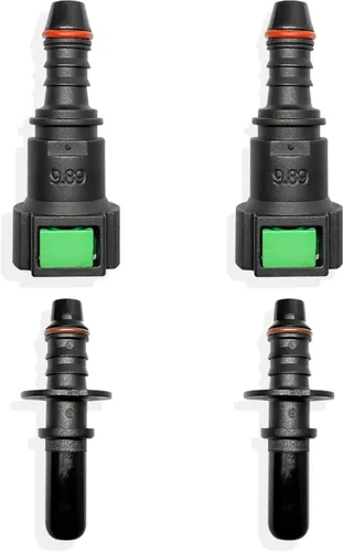 Vista 10 de Juego de Conexión Rápida de Línea de Combustible, 2 Juegos de Conectores de Liberación de Manguera de Línea de Combustible Incluyen Conector de Tubo