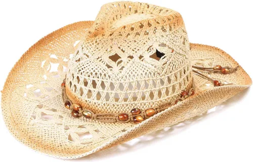 Sombrero vaquero de paja con banda decorada, para disfraces de niños, de Simplicity