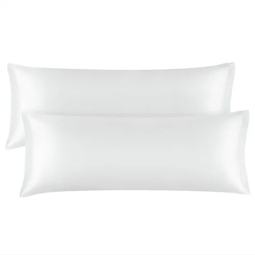 Vista 105 de BEDELITE Funda de almohada de satén para cabello y piel, súper suave y refrescante similar a las fundas de almohada de seda, paquete de 2 con cierre