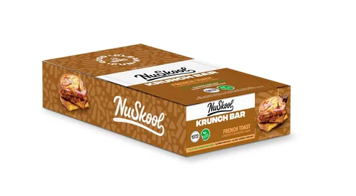 Vista 7 de NuSkool Barras Krunch aptas para dieta cetogénica, 0.27 onzas de fibra, 0.35 onzas de proteína a base de plantas, 0.11 onzas de carbohidratos netos
