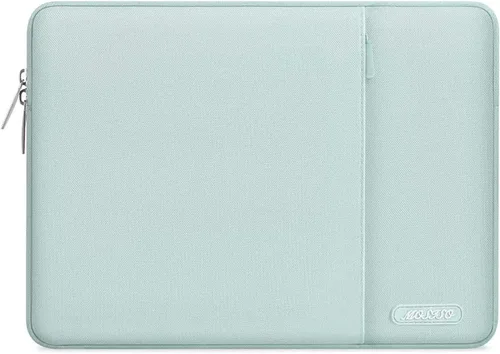 Vista 21 de MOSISO Funda vertical de poliéster con bolsillo para laptop de 15 pulgadas, para computadora MacBook Air 15 M4 A3241, M3 A3114 y M2 A2941 de 2025