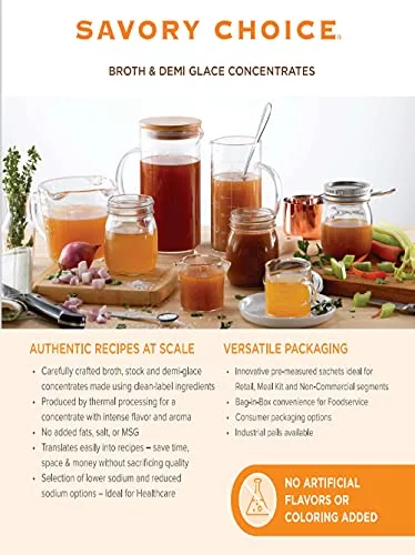 Vista 8 de JMA Shop Savory Choice - Concentrado de caldo de verduras bajo en sodio de 0.34 oz x 16