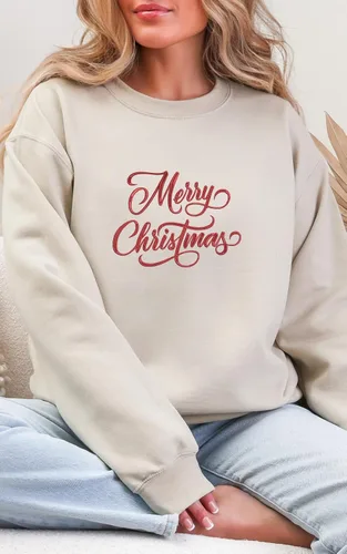Vista 9 de Sudadera de Navidad bordada con cuello redondo para hombres y mujeres Diseño 2