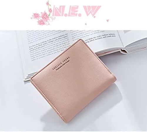 Vista 5 de AnnabelZ Billetera pequeña de cuero plegable para mujer, mini monedero corto