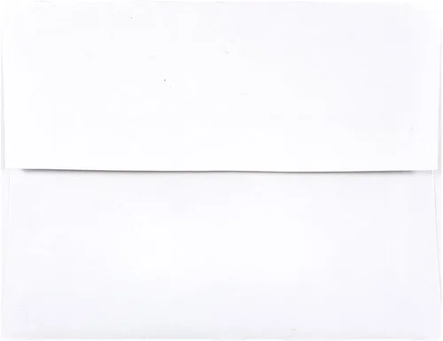 Vista 2 de JAM PAPER Sobres de invitación de papel aluminio A2 - 4 3/8 x 5 3/4 - Blanco con rojo - 50