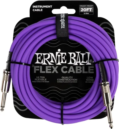 Vista 16 de Ernie Ball - Cable de instrumento flex recto/recto 10 pies - Negro (P06434)