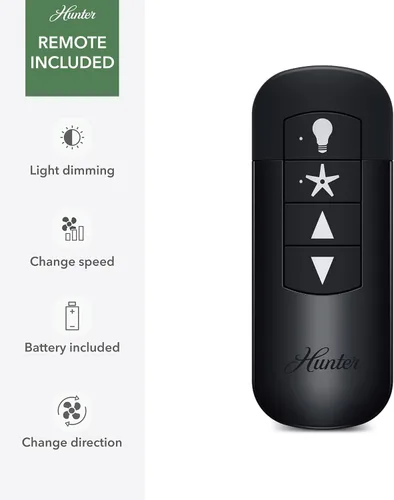 Vista 4 de Hunter Fan Company 52429 Gatlinburg - Ventilador de techo, color negro mate
