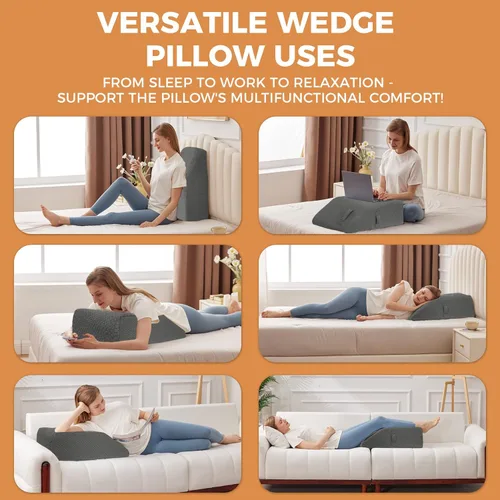 Vista 7 de BIEEZZK Almohada de pierna con elevación de circulación sanguínea, almohadas elevadoras de piernas para después de la cirugía, dormir, almohada
