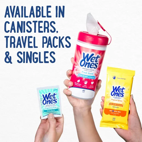 Vista 6 de Toallitas antibacterianas de mano de Wet Ones, 20 unidades (paquete de 10), 0, 1, 30