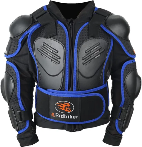 Vista 8 de Equipo de motocross para jóvenes, chaqueta de motocicleta con armadura, protector de pecho, equipo de equitación, protector de columna vertebral