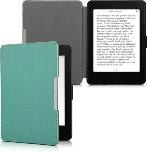 Vista 14 de kwmobile Funda compatible con Yaxa Kindle Paperwhite - Funda protectora de nailon para lector electrónico - Antracita