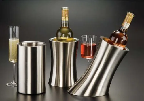 Vista 2 de American Metalcraft SWC48 - Enfriadores de vino de acero inoxidable, 4 3/4 pulgadas de diámetro