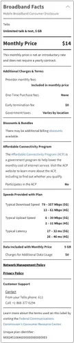 Vista 6 de $14/mes - 5 GB de datos + minutos y textos ilimitados Plan de teléfono prepago Tello Mobile Trae tu propio kit de teléfono Tarjeta SIM 3 en 1