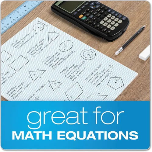 Vista 5 de Tops Quadrille Bloc de hojas, 8.5 x 11 pulgadas, 20 libras, 50 hojas, color blanco, Blanco