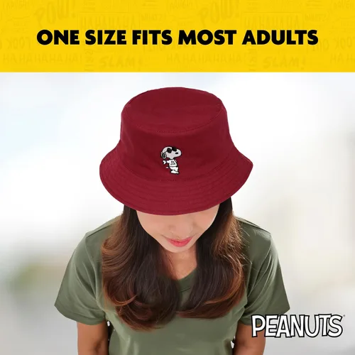 Vista 4 de Concept One Women's Peanuts Sleeping Snoopy Denim Adult Bucket Hat