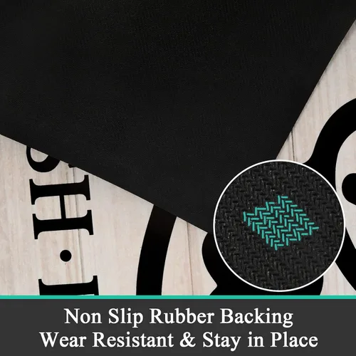 Vista 4 de Pauwer - Alfombra de cocina estilo granja, 20"X48", beige, antideslizante, lavable, hecha a máquina