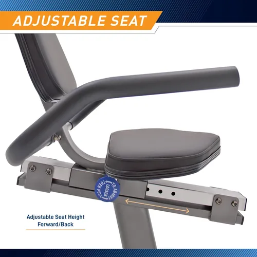 Vista 6 de Marcy Recumbent Exercise Bike with Adjustable Seat and 8 Resistance Levels, 300 Pound Capacity NS-1201R