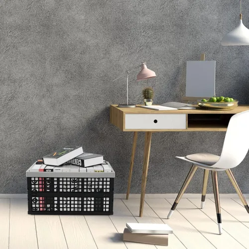 Vista 5 de Caja de plástico apilable grande de 42 litros, caja de almacenamiento plegable, 2 paquetes
