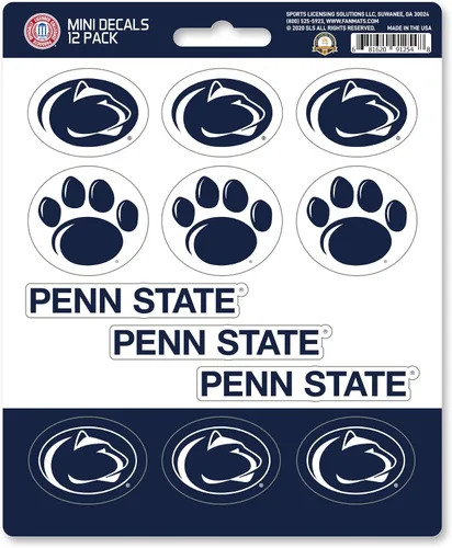 Vista 15 de FANMATS NCAA - Juego de calcomanías unisex para adolescentes, paquete mini de 12