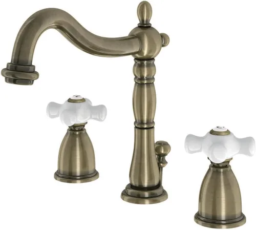 Kingston Brass KB1973PX Grifo de baño extendido de 8 pulgadas, latón antiguo
