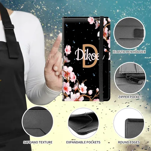 Vista 97 de Diseña Tus Propios Libros de Servicio con Nombre e Iniciales para Camareras, Dikoer Libro de Servicio de Camarero Personalizado con Nombre