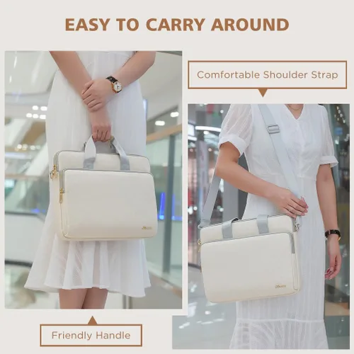 Vista 2 de KIZUNA Funda para portátil de 13 pulgadas, bolsa de hombro para computadora para MacBook Air M2 de 13.6"/MacBook Pro 14 M3 M2 M1 MAX/14 Lenovo