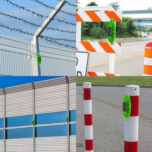 Vista 7 de Luz estroboscópica solar de advertencia LED sensible lámpara de advertencia súper brillante IP65 impermeable control de luz intermitente barricada